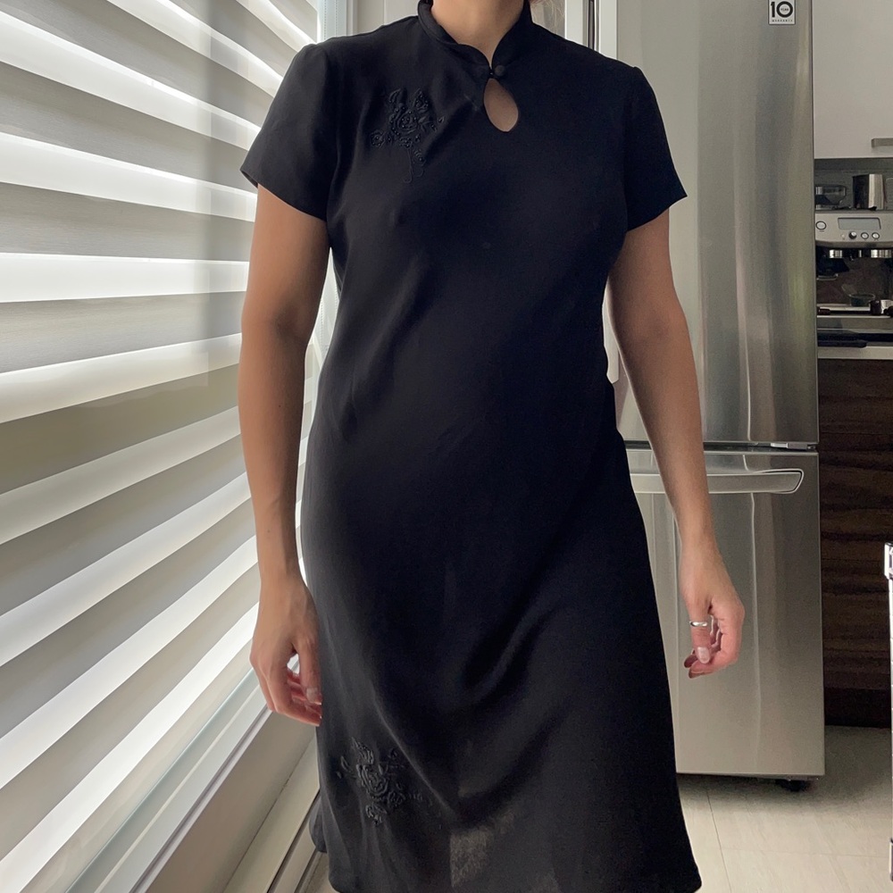 Vintage asian inspired Black dress